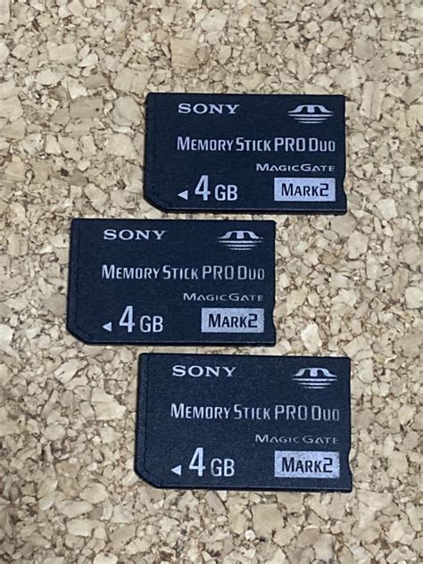 SONY Memory Stick PRO DUO ソニー メモリースティック プロ デュオ 4GB 3点セットA 少容量メモリー 4GB