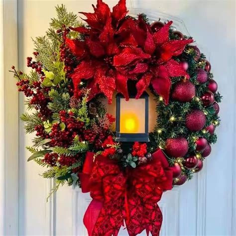 Fouday Christmas Wreaths For Front Door Cm In Door Wreaths And