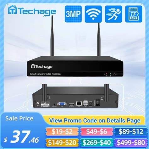 Techage Ch H Mp Wireless Nvr Human Detection Wifi Cctv Camera