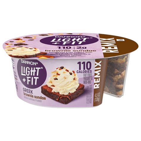 Dannon Light Fit Remix Brownie Sundae Greek Yogurt Cup Products