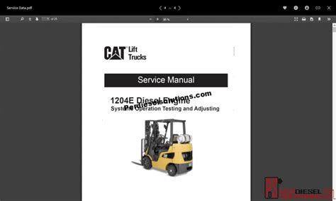 Caterpillar Forklift Truck Service & Parts Manual PDF - PerDieselSolutions