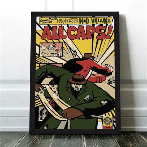 Mf Doom All Caps 1 Comic Art Book Canvas Print Poster Retro Etsy