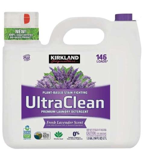 Kirkland Signature Ultra Clean Laundry Detergent Plant Based 146 Loads