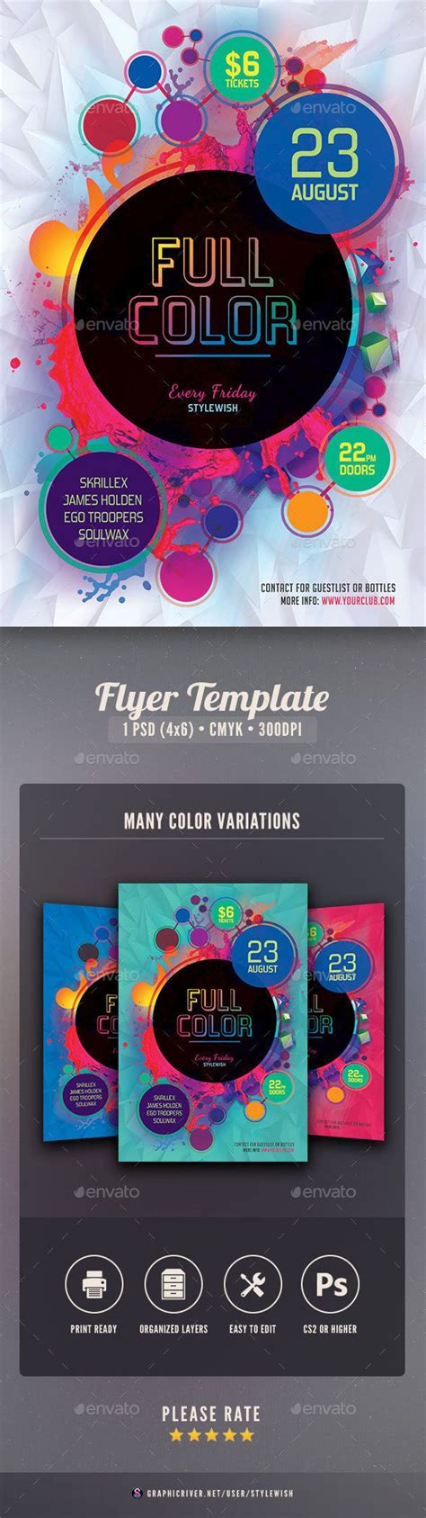 Full Color Flyer Flyer Flyer Template Party Flyer