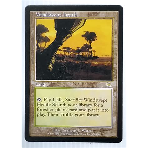 Mtg Card Black Core Legacy Set Land Windswept Heath