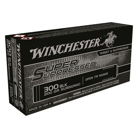 Winchester Super Suppressed 300 AAC Blackout FMJOT 200 Grain 20