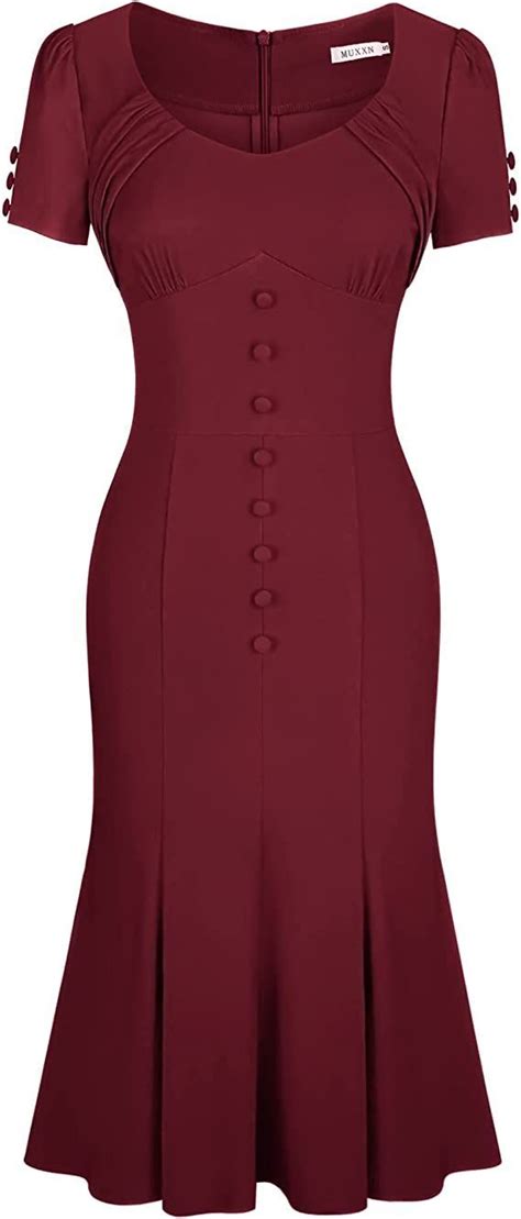 Merlot Vintage Dress Retro Style For A Timeless Look