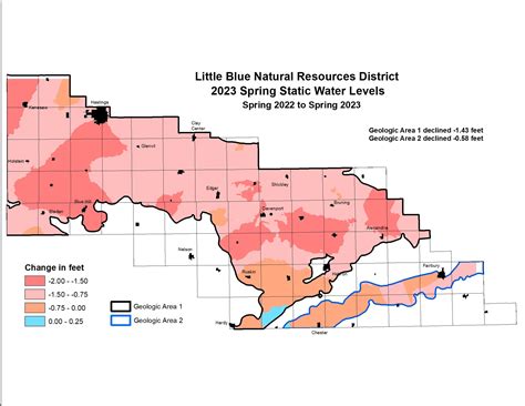 2023 Spring Static Water Levels - Little Blue NRD