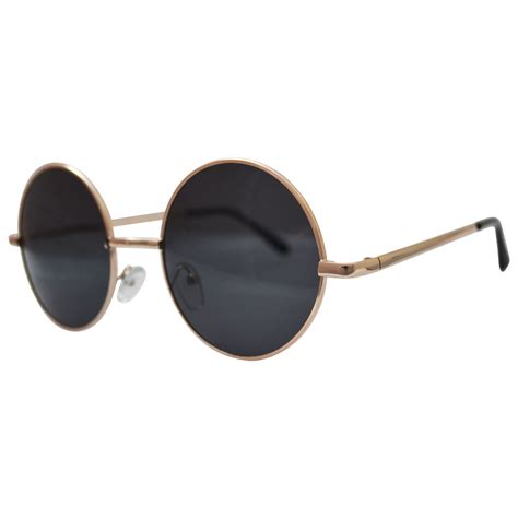 Round Sunglasses Gold Frame And Gray Lenses