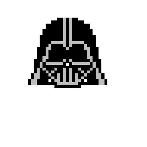 Darth Vader Helmet Pixel Art