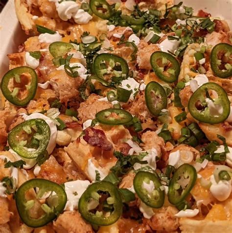 Homemade Chicken And Waffle Nachos Rfood