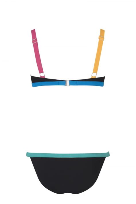 Designer Swimwear Colour Block Bikini Black