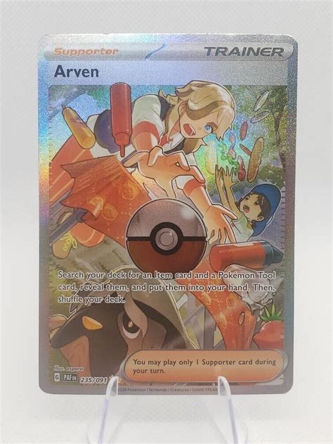 Pokemon Paldean Fates Arven Full Art Trainer Supporter Special