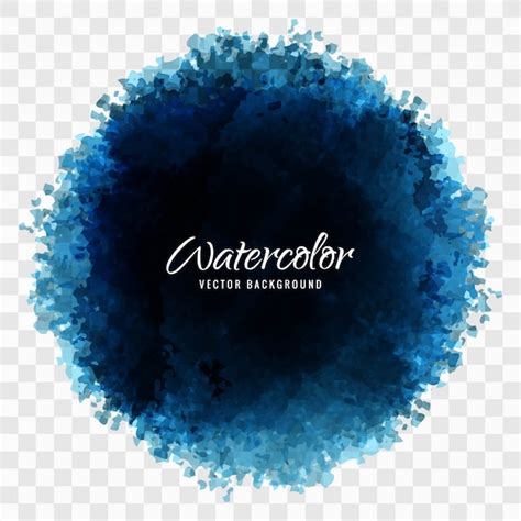 Tache Ronde Aquarelle Bleue Vecteur Gratuite