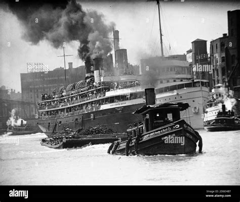 Ferry Tugboat Black And White Stock Photos And Images Alamy