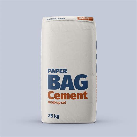 Paper Cement Bag Mockup Set Behance