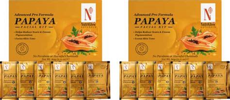 Buy Nutriglow Naturals Advanced Pro Formula Set Of 2 Papaya Facial Kit