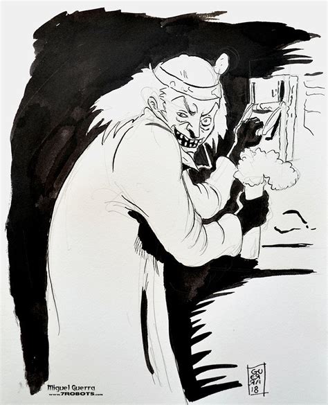 Horror Ink Sketches By Miguel Guerra Mad Scientist