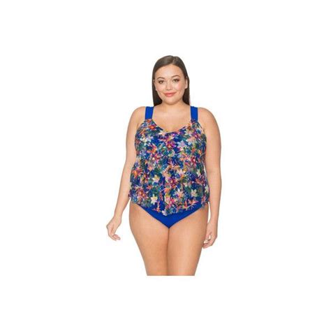 Womens Curve By Sunsets Ava Tiered Tankini