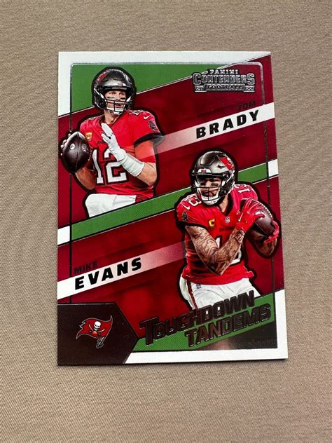 2022 Panini Contenders Football Tom Brady Mike Evans TDT TB TD