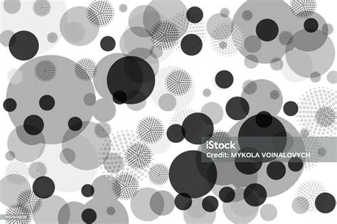 Latar Belakang Geometris Dengan Lingkaran Abuabu Dan Titik Halftone