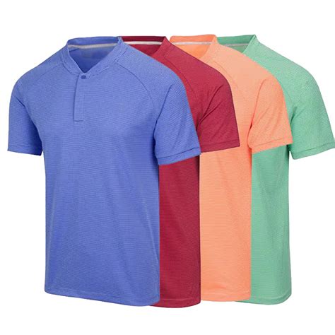 Custom Logo Mens Short Sleeved Blade Polo 100 Polyester Moisture