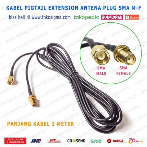 Jual Kabel Extension Perpanjangan Antena Antenna Pigtail Sma Male