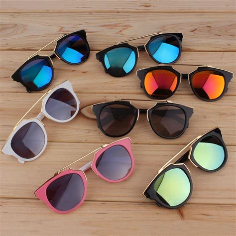 Cool Fashion Colorful Sunglasses Durable Frame Colorful Filmgray Lenses Bellechic