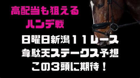 日曜日新潟競馬！11レース！韋駄天ステークス予想！