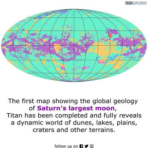 Map Of Saturn S Largest Moon Titan