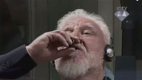 War Criminal Slobodan Praljak ‘drinks Poison In Court United Nations