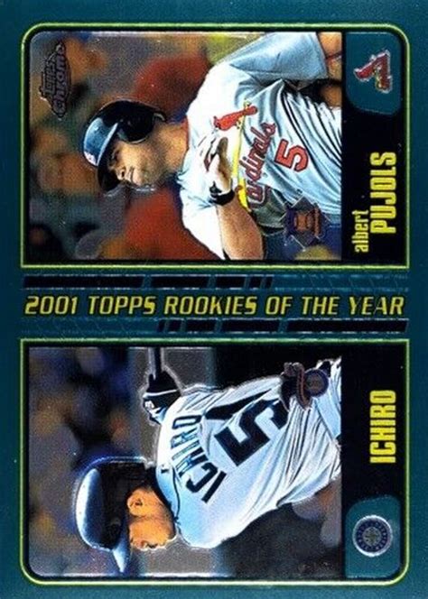 Albert Pujols 2001 Topps Chrome Traded T99 Rookies Of The Year W