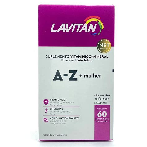 Suplemento Lavitan A Z Mulher 60 Comprimidos Revestidos Resilifarma