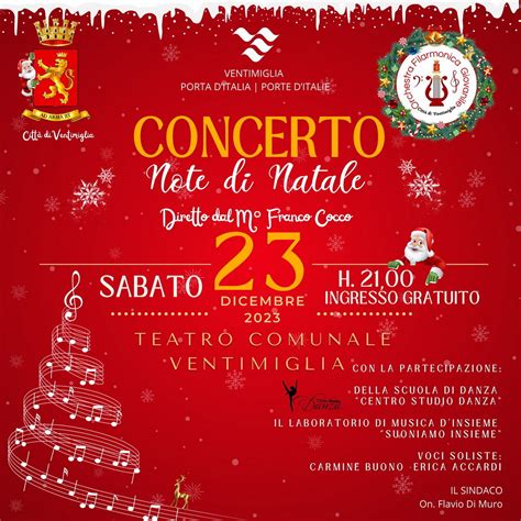 Ventimiglia Con Il Concerto Note Di Natale Gli Auguri Dell