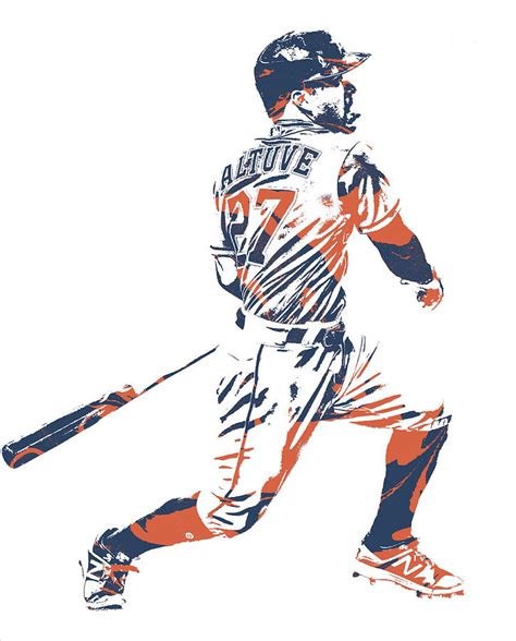 Jose Altuve Houston Astros Pixel Art 22 Mixed Media By Joe Hamilton