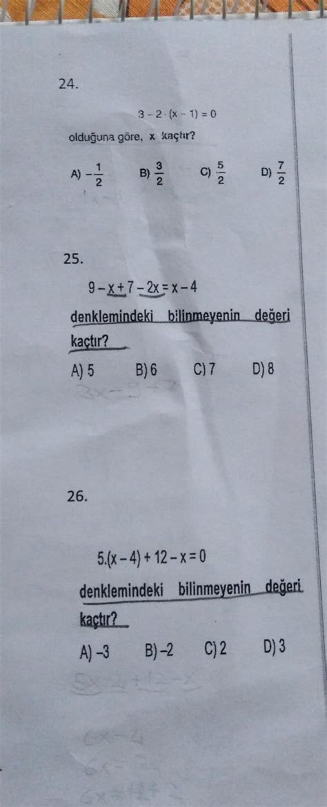 Arkadaşlar 7 Sınıf Matematik Denklem çözme Konusu Konuya Da Yeni