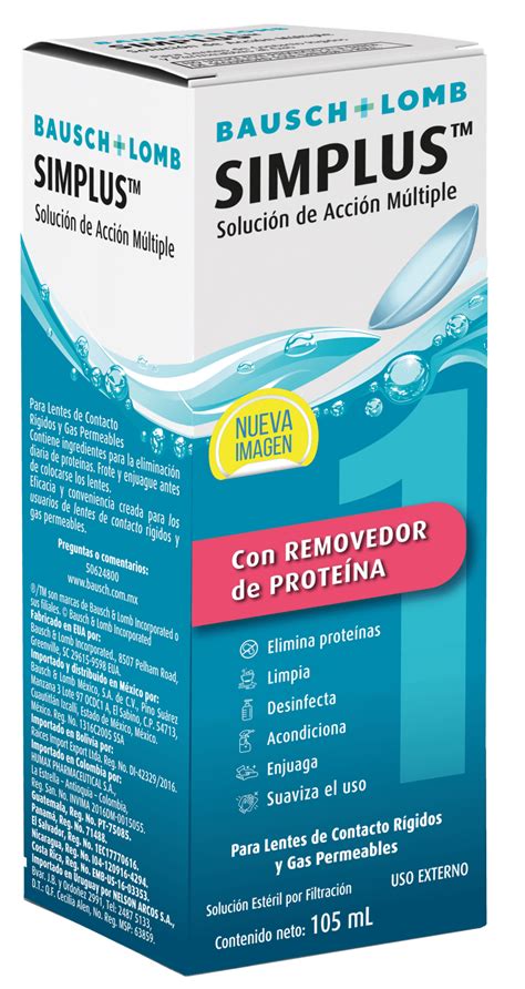 BAUSCH LOMB SIMPLUS 105 ML SOLUCION LENTES DE CONTACTO Farmapronto