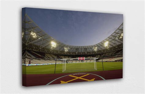 West Ham London Stadium Canvas Wall Art Design Poster Print Etsy