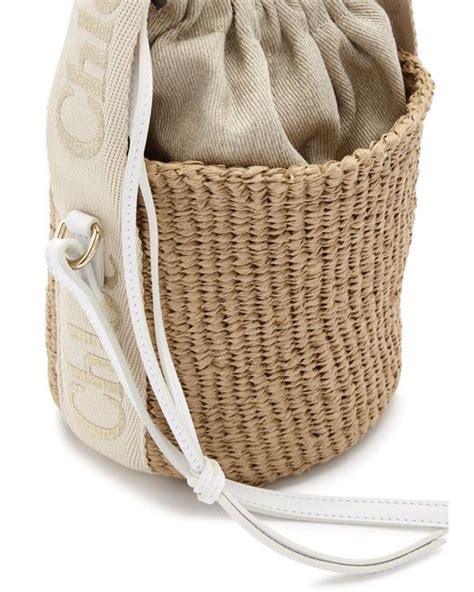 Chloé Sense Small Raffia Basket Bag in Natural Lyst