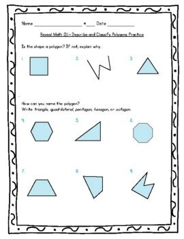 Classifying Polygons Worksheet