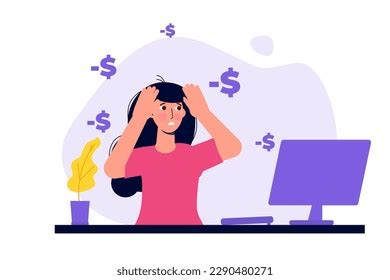 Financial Problem Paying Stress Concept No Stock Vector Royalty Free