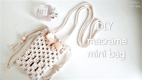 Macrame Mini Cross Body Bag Macrame Mobile Bag