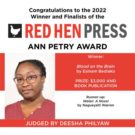 Ann Petry Award Red Hen Press