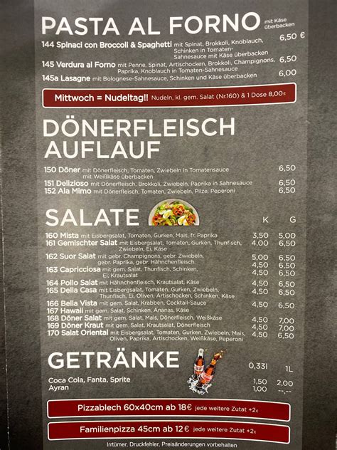 Speisekarte Von Grill Haus D Ner Pizza Dorsten