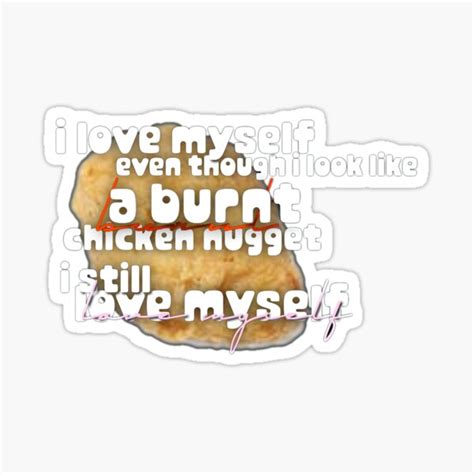 "burnt chicken nugget vine sticker" Sticker for Sale by olinee | Redbubble