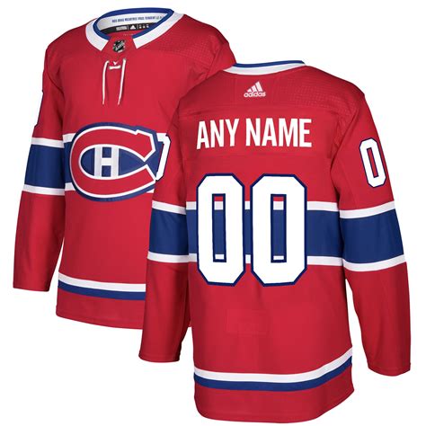 Men's Montreal Canadiens adidas Red Authentic Pro - Custom Jersey