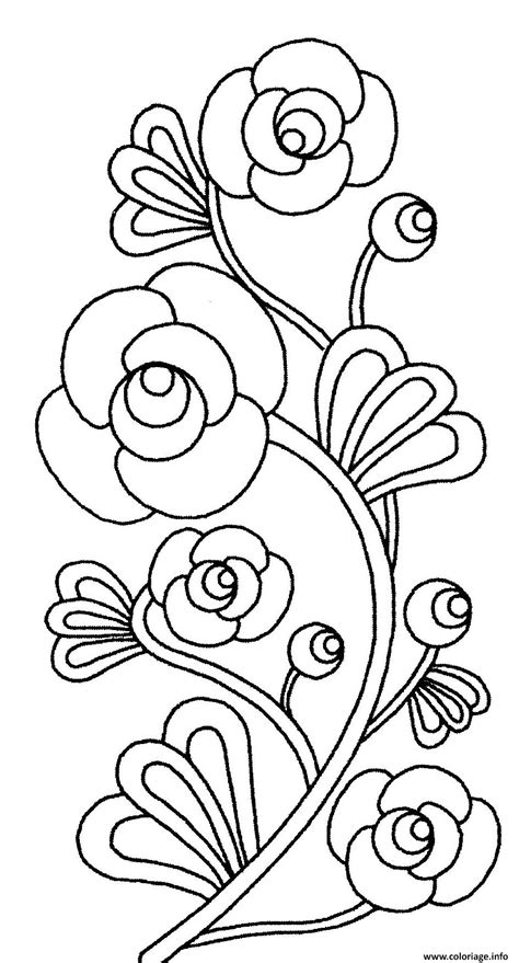 Coloriage Fleurs Roses Jecolorie