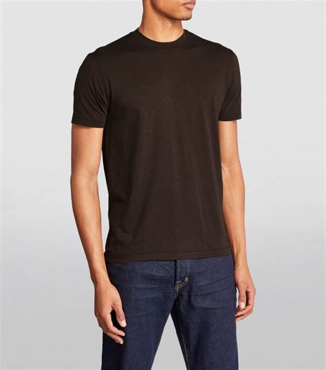 Mens Tom Ford Brown Lyocell Cotton T Shirt Harrods Uk