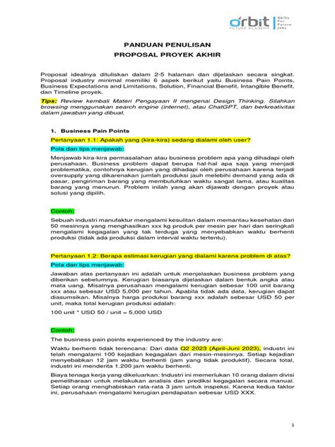 Panduan Proposal Capstone Project Pdf