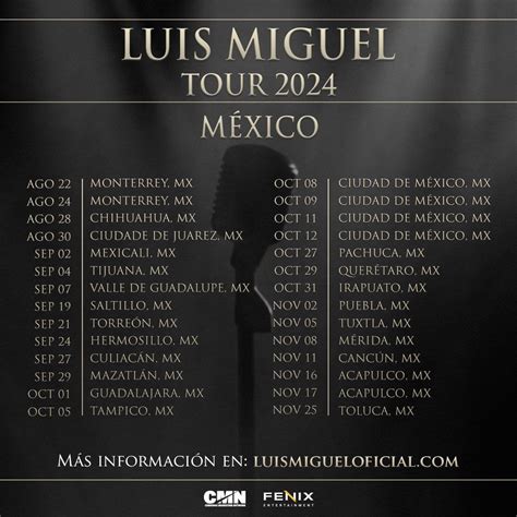 Luis Miguel Tour 2024 Dates And Locations - Dawna Sondra